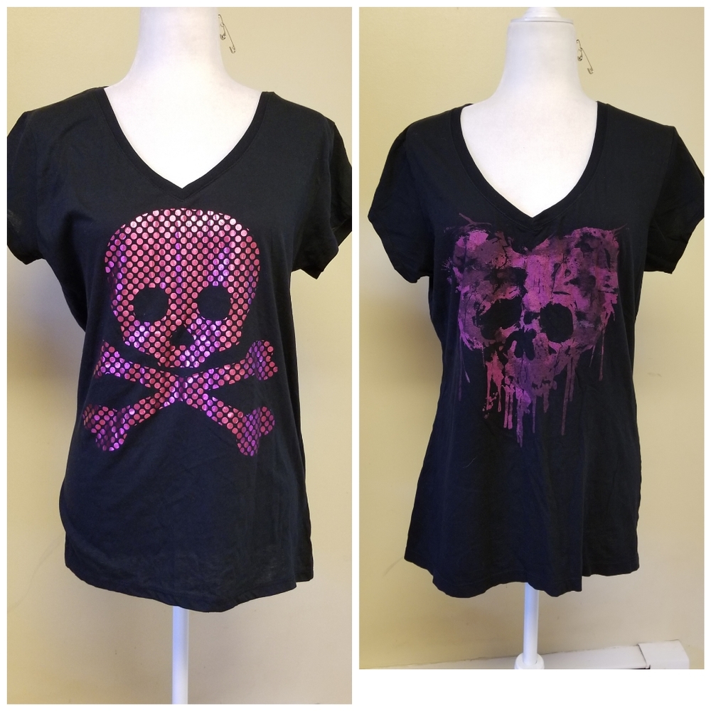 Stranded and lol vintage skull tshirts